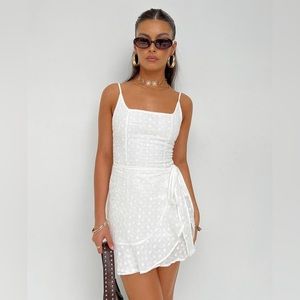 Princess Polly Cottage Hill Mini Dress White Anglaise